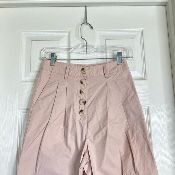 NWT L'ACADEMIE Delphine High Waisted Pants Blush Pink Size XS Preppy Business - Picture 4 of 10